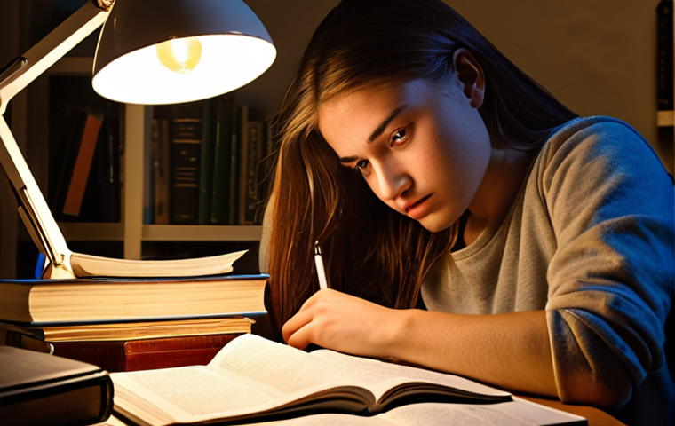 **

A determined student studying intensely at a desk covered in CFA books and notes, illuminated by a warm lamp. Focus on the student's face showing perseverance and dedication. In the background, a clock symbolizes effective time management.

**