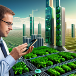 **Image Prompt 2:** A dynamic scene blending the complexity of digital finance with the promise of sustainability. On one side, intricate AI neural networks and cascading big data streams are depicted, with subtle visual cues (e.g., faint red lines or fragmented patterns) hinting at potential biases or privacy concerns. On the other side, vibrant green growth emerges from integrated circuits, transforming into a sustainable city skyline with renewable energy sources and diverse, harmonious communities. A central, thoughtful financial professional is shown carefully balancing these elements on a modern digital interface, symbolizing ethical decision-making and responsible innovation in the digital age. Emphasize progress, foresight, and a harmonious future.