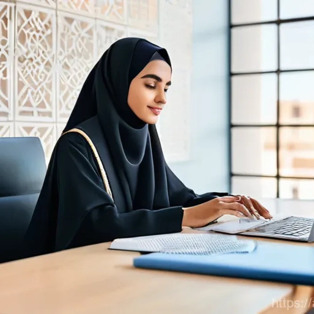 CFA 시험 최신 트렌드 - **Prompt 1: AI-Powered CFA Study Session in a Modern Arab Setting**
    "A young, focused Arab woman...