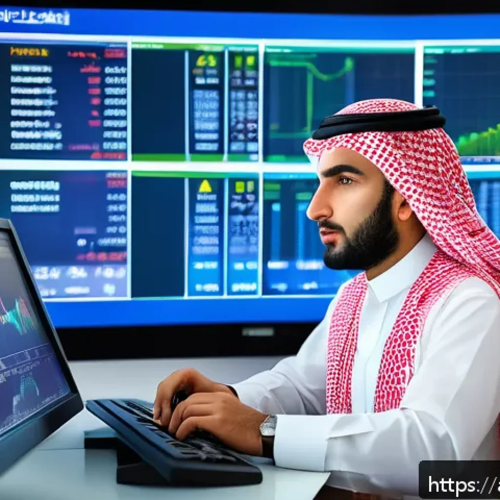 CFA와 투자 분석 직무의 연결성 - A professional Middle Eastern financial analyst in a modern office setting, wearing business attire ...